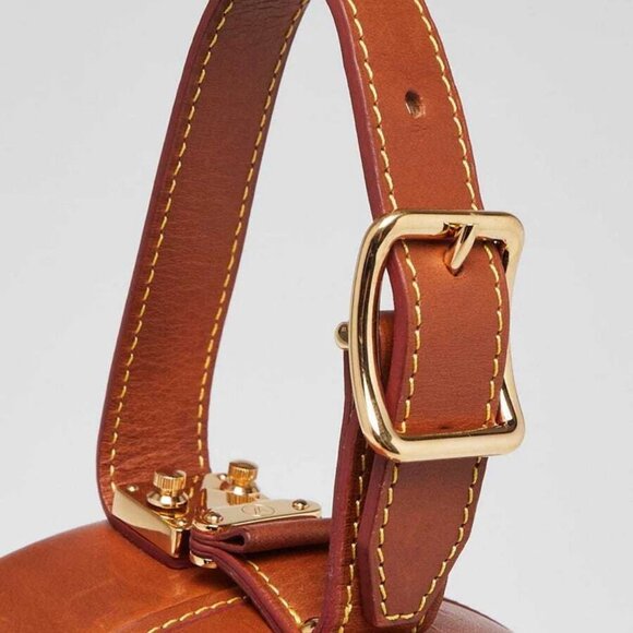 Louis Vuitton Tan Leather Petite Boite Chapeau Catogram Bag - Picture 8 of 12